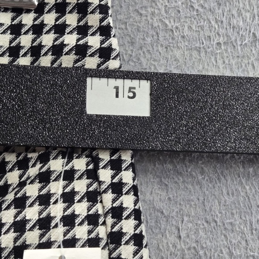 Old Navy Women Pants 4 PETITE Black Houndstooth Dress Pants High-Rise Pixie - Picture 12 of 16